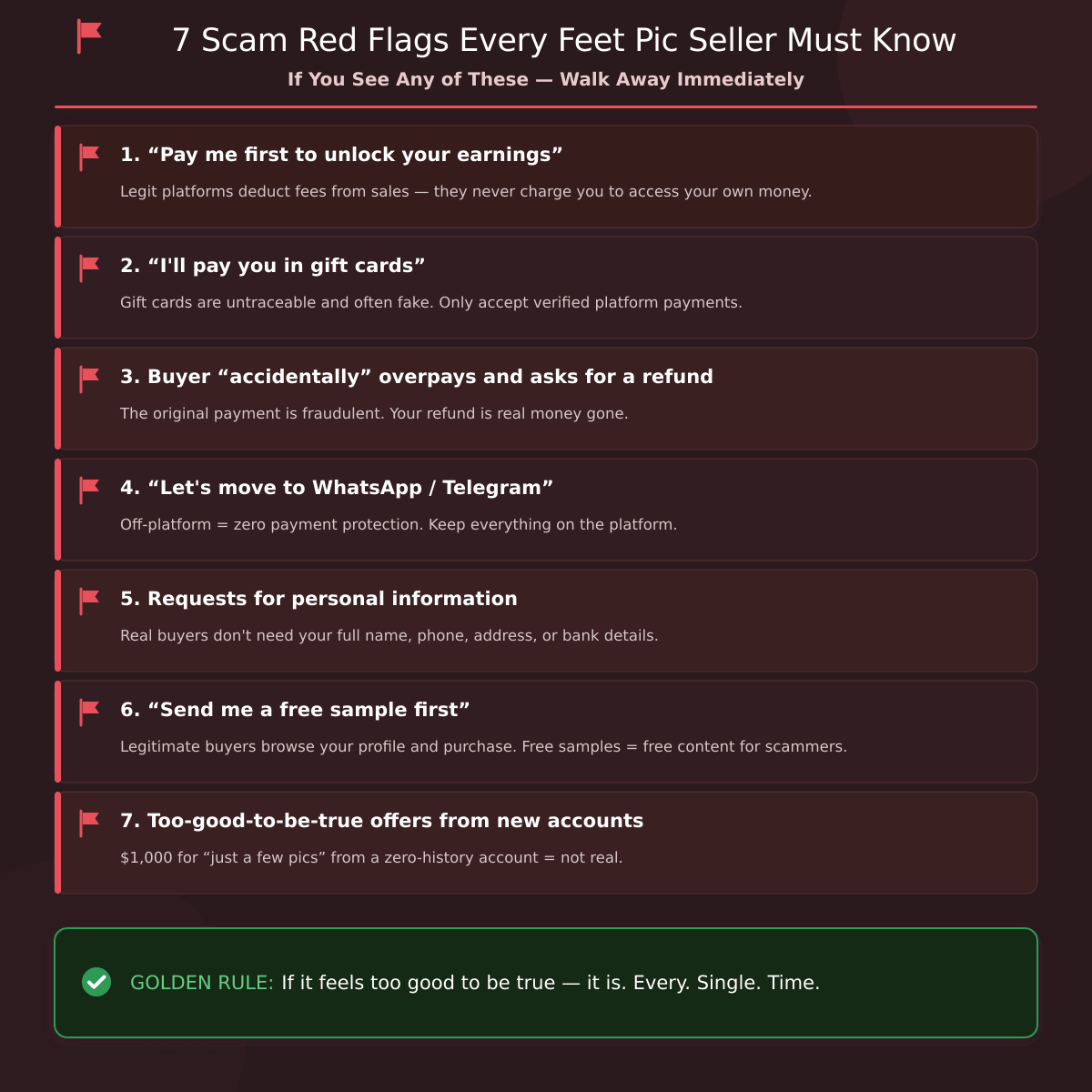 7 scam red flags every feet pic seller should know