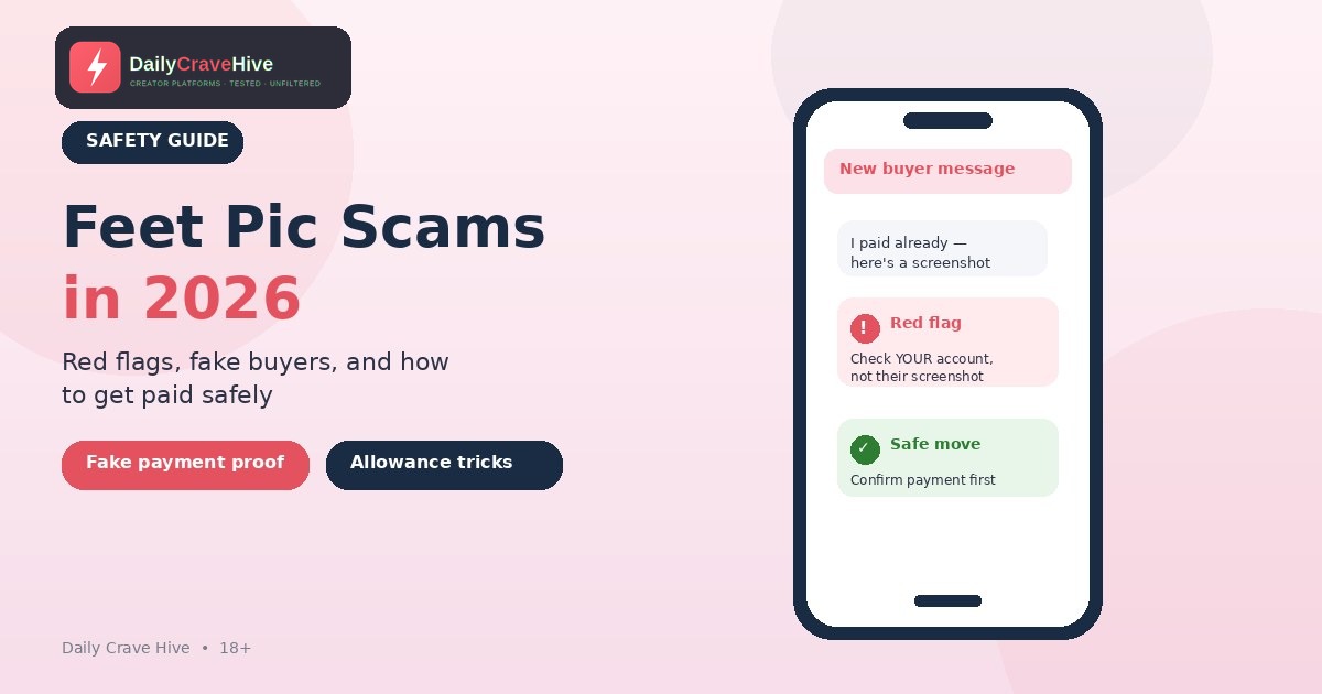 Feet Pic Scams in 2026: Red Flags, Fake Buyers and How to Get Paid Safely