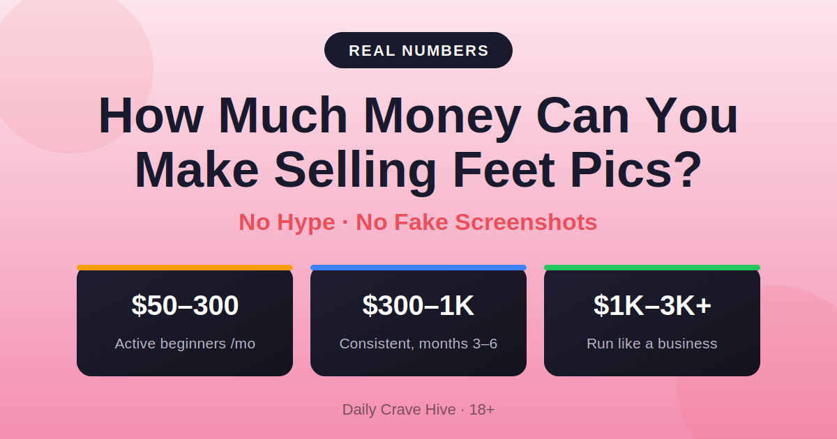 How Much Money Can You Make Selling Feet Pics? (Real Numbers, No Hype)