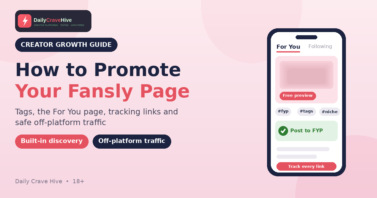 How to Promote Fansly: Tags, Discovery and Off-Platform Traffic