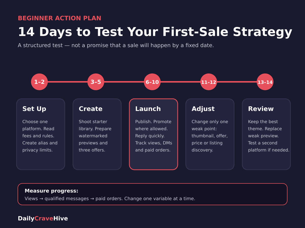 14-day first-sale strategy for new feet-pic sellers
