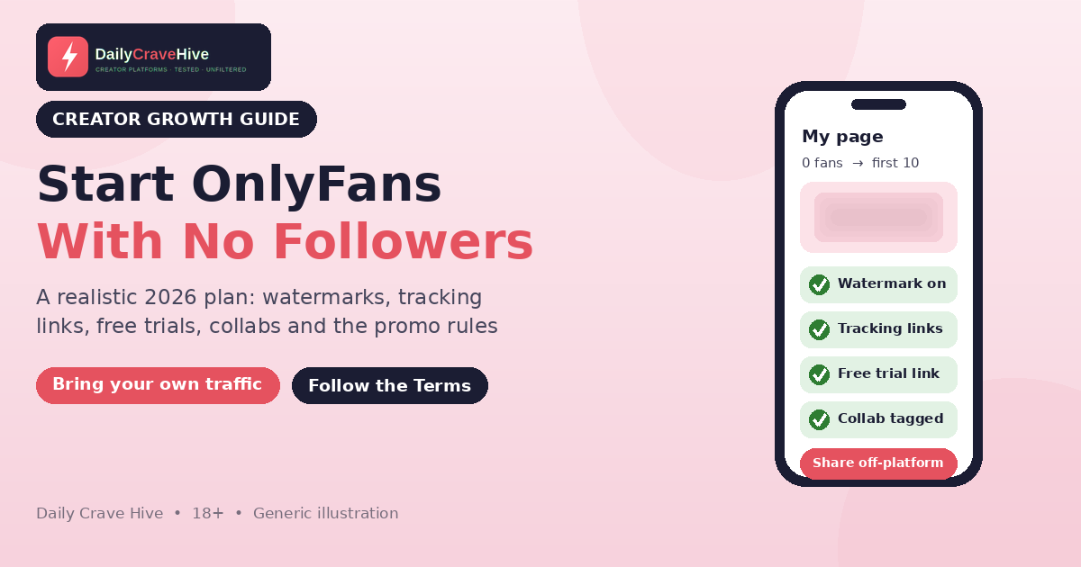 How to Start OnlyFans With No Followers (2026 Plan)